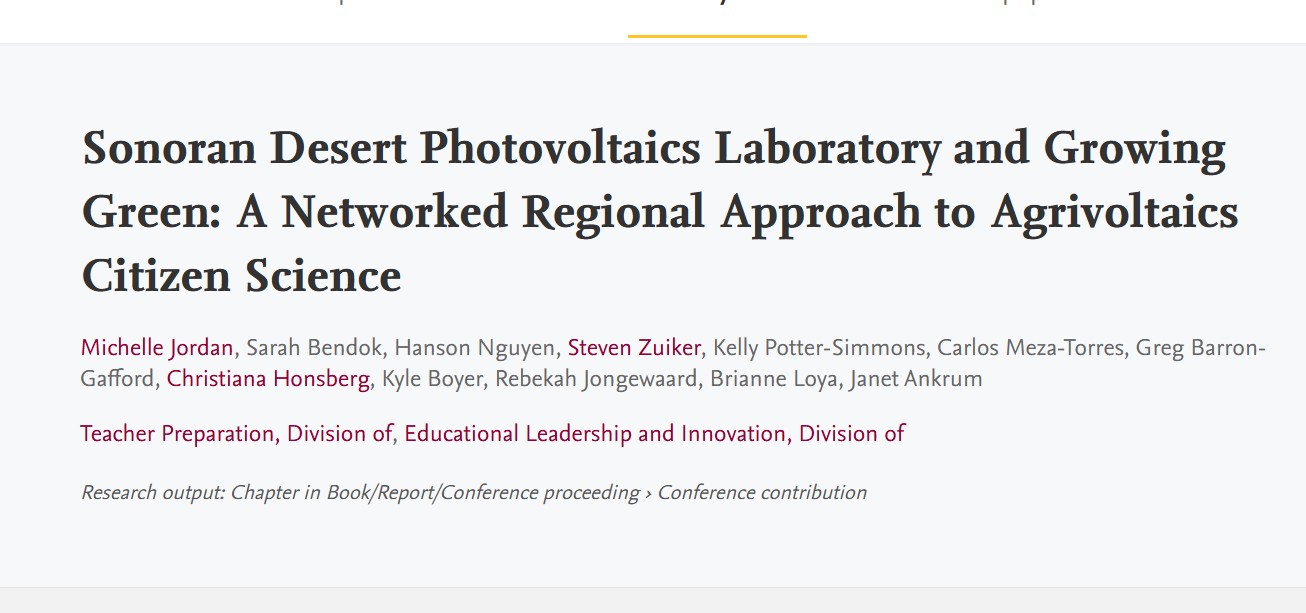 Preview of Sonoran Desert Photovoltaics Laboratory